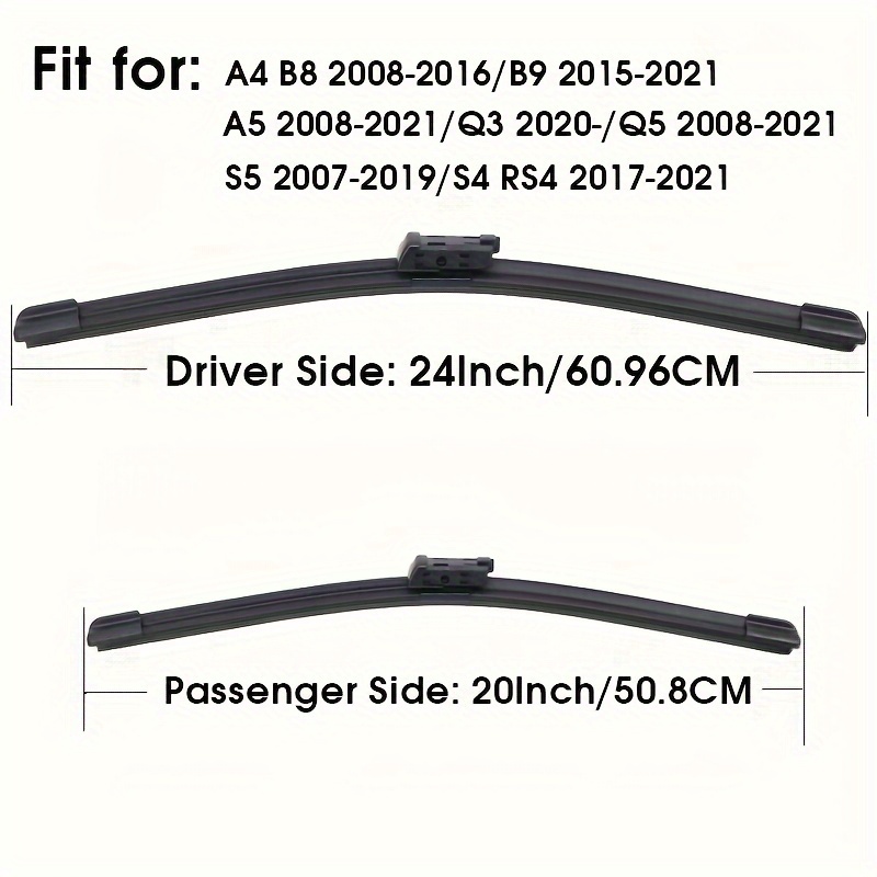 Car Wiper Blade For A4 A5 Q3 Q5 S5 S4 Rs4 Windshield Wiper Blades Windscreen Wipers