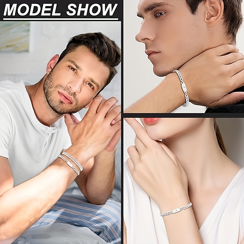 Custom Name 304L Stainless Steel Cuban Chain Bracelet