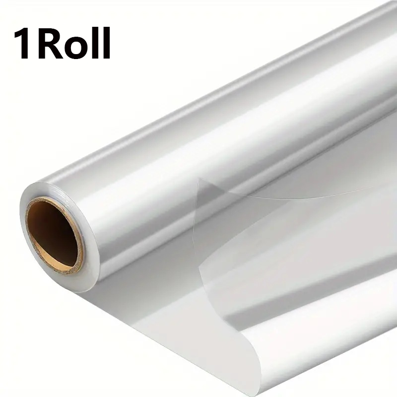 E-shop 1 Rolle vielseitige durchsichtige Zellophan-Folienrolle – 22,83" ,61' – für Geschenkkörbe & Bastelarbeiten, Verpackungsrollenpapier,