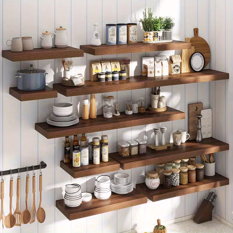estante decorativo liso y de instalar, partición , estante para baño, cocina, , exhibidor, estante de almacenamiento 0