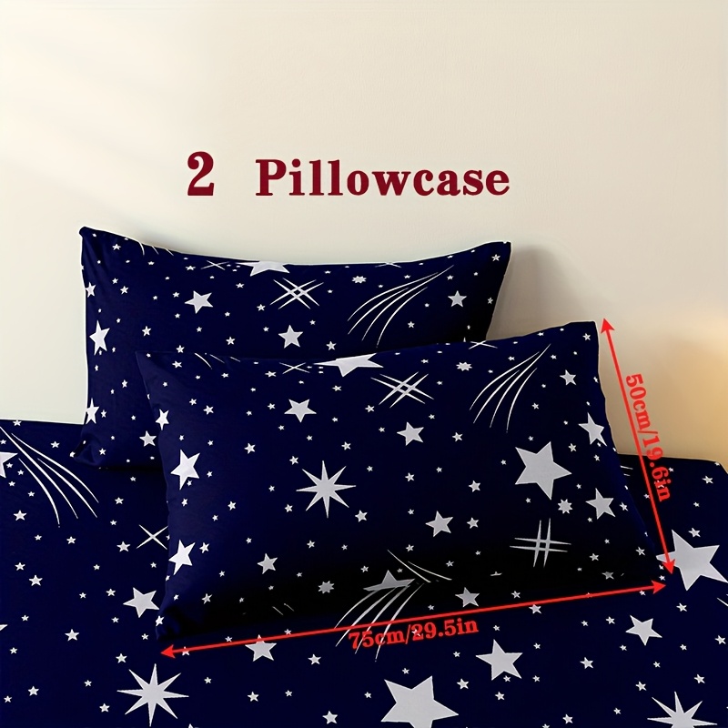 2pcs Set Pillowcases, Polyester, Envelope Closure, Machine Washable, Home Bedding Soft And Breathable, 2 Pillowcases (no Pillow Insert)
