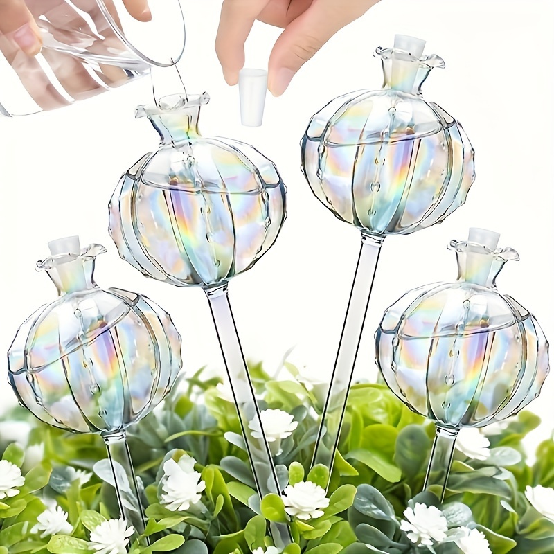 2/3/4pcs Transparent Plant Water Ball, Cactus Self-watering Plug-in For Indoor And Outdoor Plant Additions