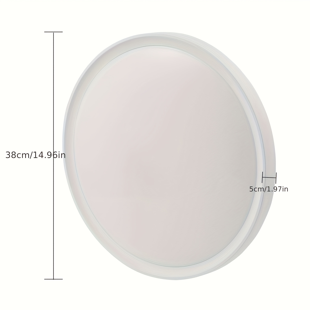 TEMU 36w Modern Ultra-thin Round Ceiling Light Panel With Plug-and-play Installation Suitable For Bathroom Kitchen Bedroom Living Room, Semi-recessed