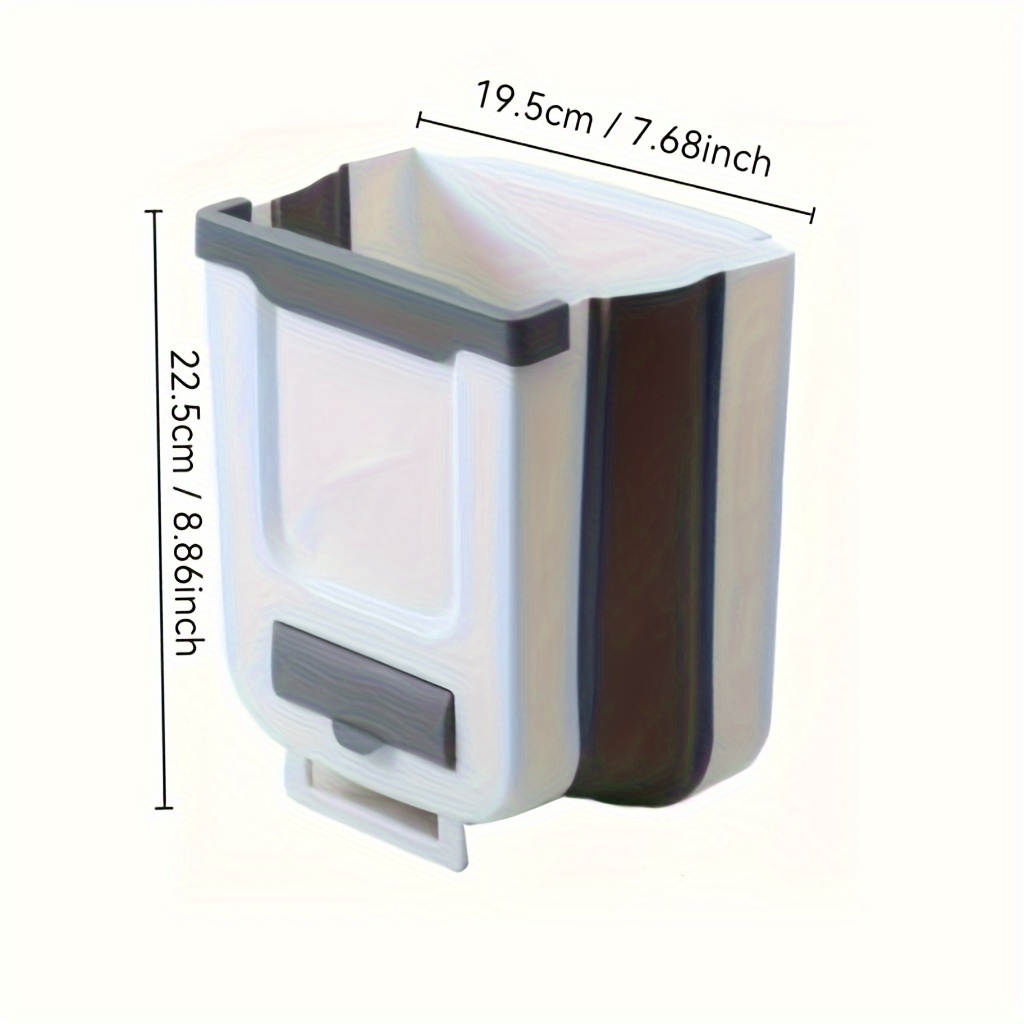 de basura plegable de montaje en pared con almacenamiento de bolsas   - 1 paquete, bote de basura ahorrador de   para cocina/puerta de armario,   de basura de organización para el hogar con diseño expansible 1