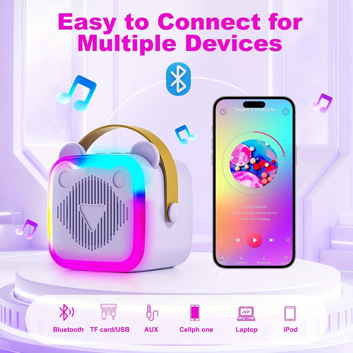 Mini Cat Ear draagbare karaokemachine