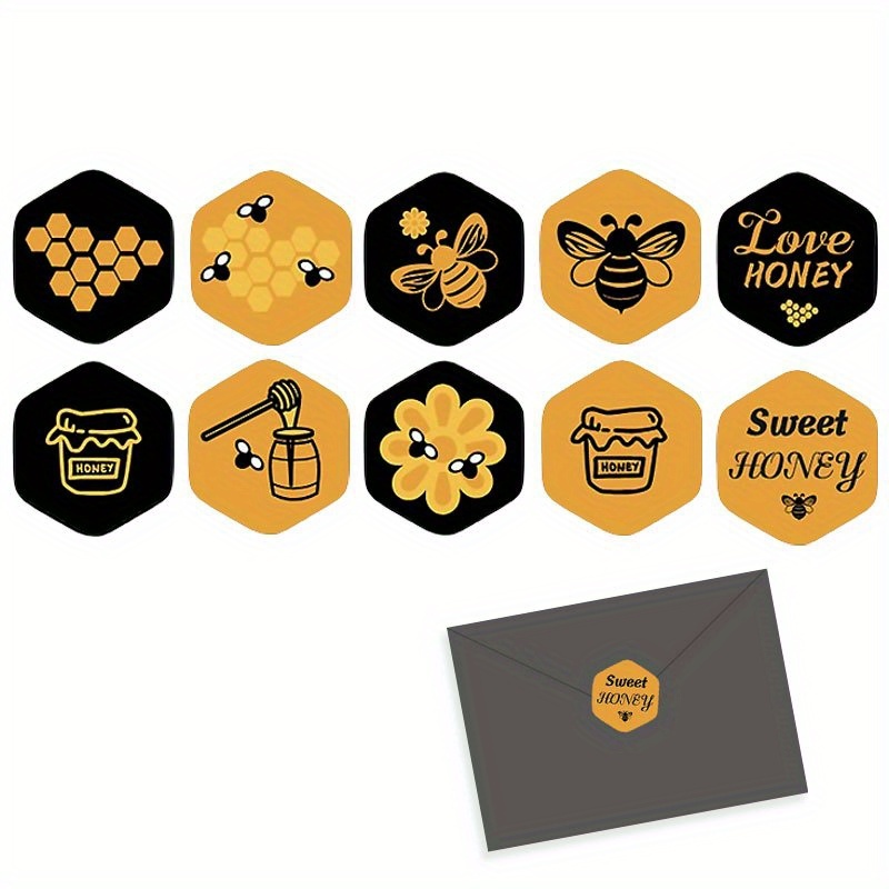 TEMU 100pcs Bee Stickers, Sealing Stickers, Envelope Stickers, Gift Wrapping Stickers, Party Decoration Stickers