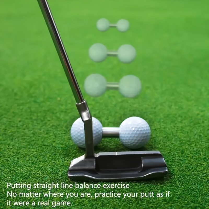 

Golf Balance Putting Practice Ball, Double Ball Training Ball - Quickly Improve Putting Skills