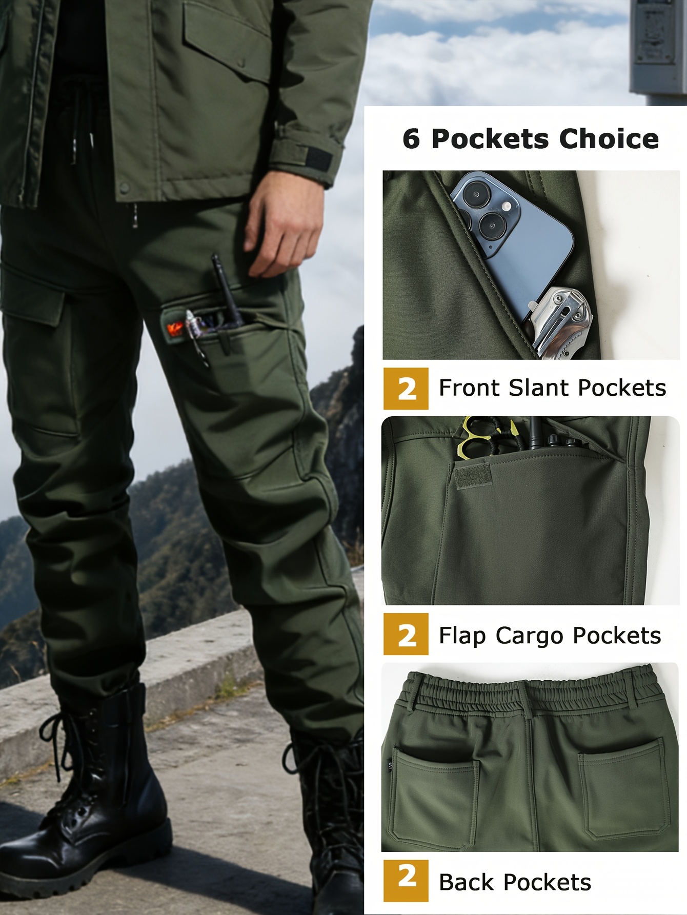 Men's Autumn/Winter Jacket and Pants Set, Multi-Functional