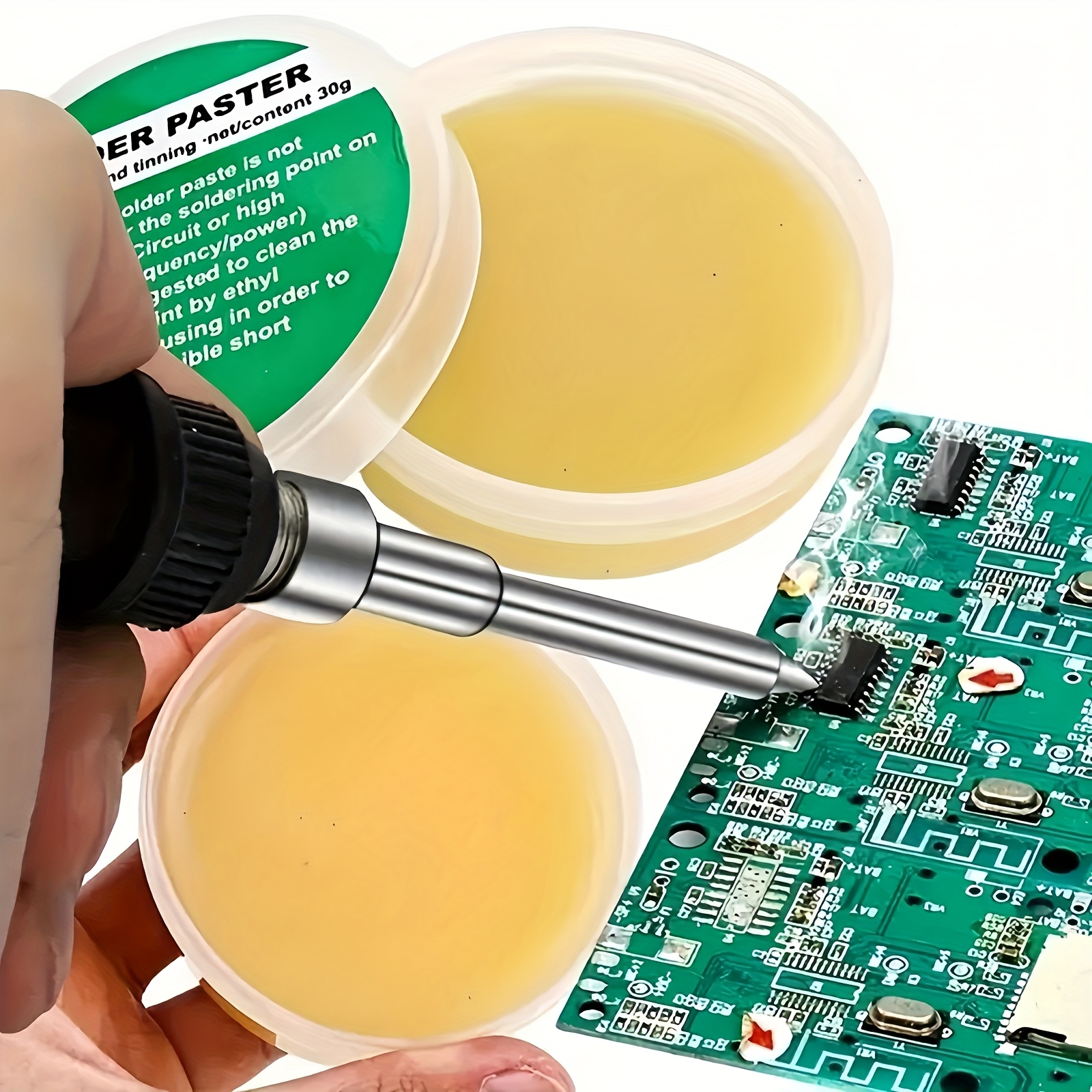 High Quality Solder Paste, No-Clean, Rosin, Advanced Oil Flux Grease, Professional, for Cell Phones, Motherboards, Printed Circuit Boards, Soldering, Fluxing