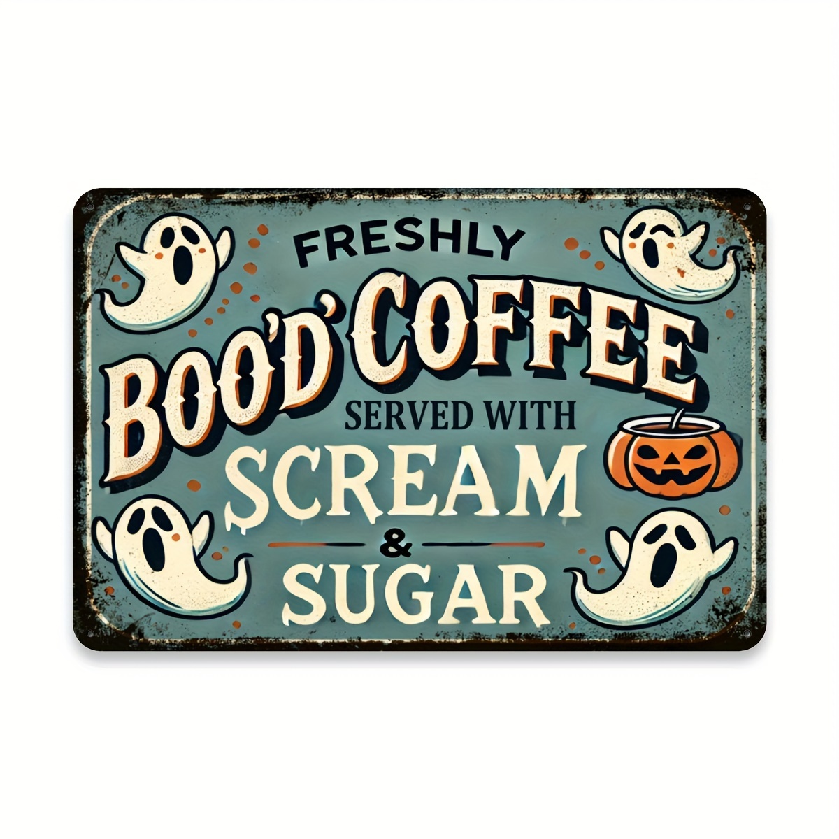 

Vintage Coffee Metal Sign - Home, Kitchen, Office, Or Garage Decor, 8x12 Inches