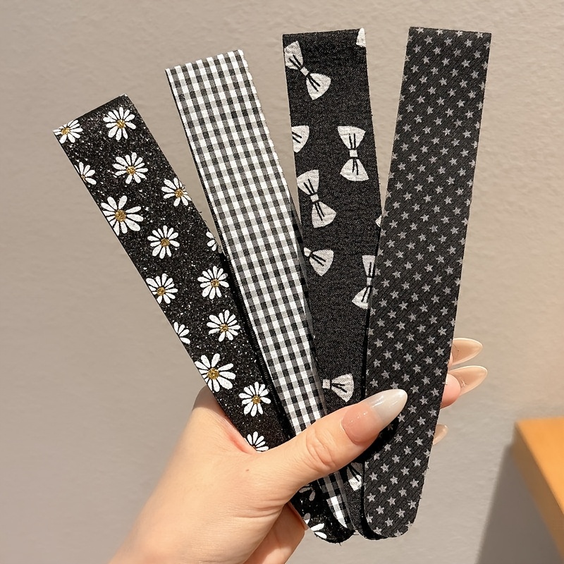 TEMU Ensemble de 4 pièces de bandeau à ruban adhésif magique pour cheveux cassants, non dommageable pour les cheveux, pour la racine des cheveux, les