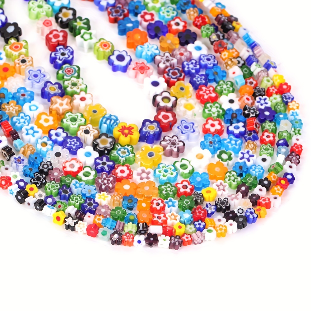 

Perles de verre colorées en forme de fleur, 4-10 mm, pour la fabrication de bijoux DIY - Bracelets, colliers et accessoires