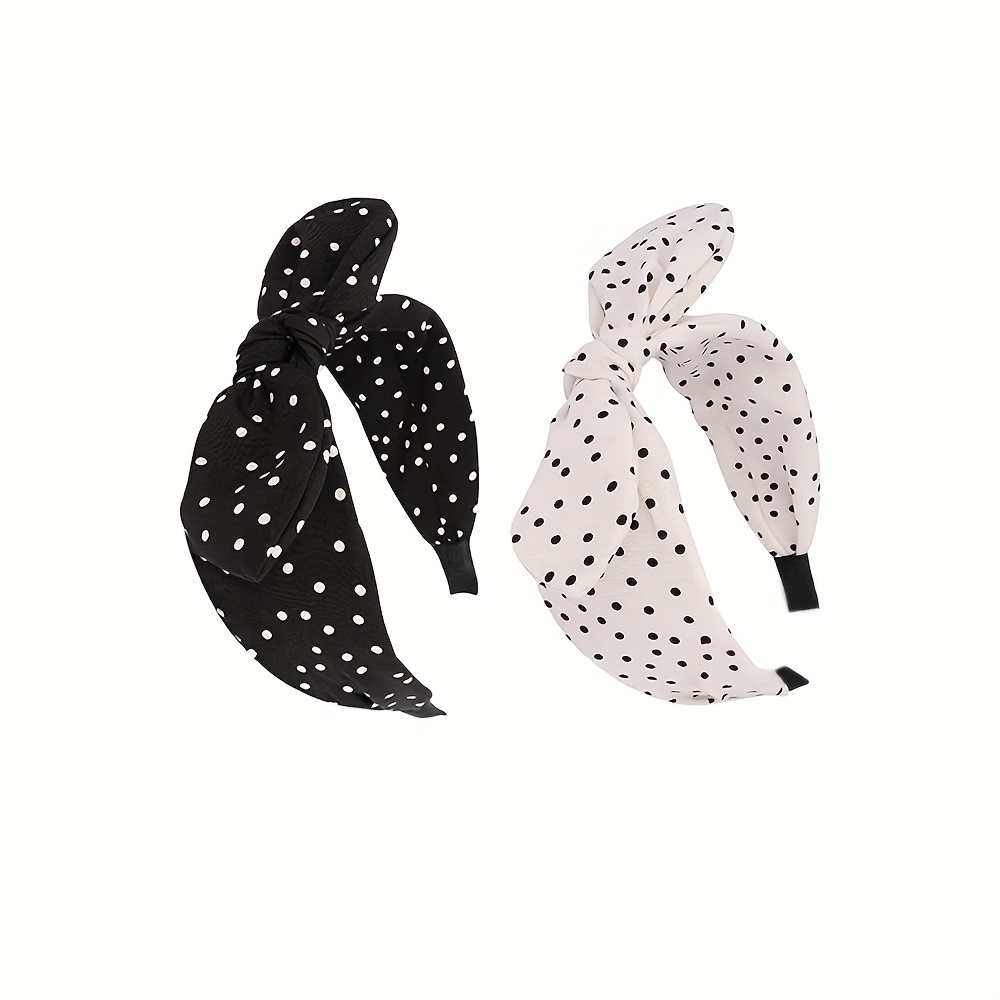 2pcs Summer Dot Bow Headband Set For - & Sweet Knotted Hairbands , For &