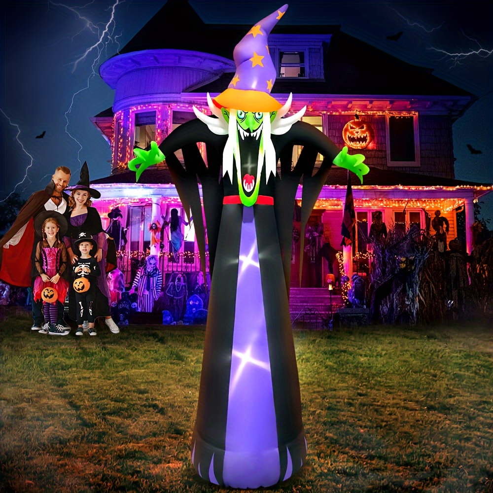 

10 Feet Scary Hat Inflatable Cap, Holiday Party Blowing Lawn Patio Garden Decoration Hat Decoration With Led Lights Inflatable Toys Light Up Outdoor Decorations