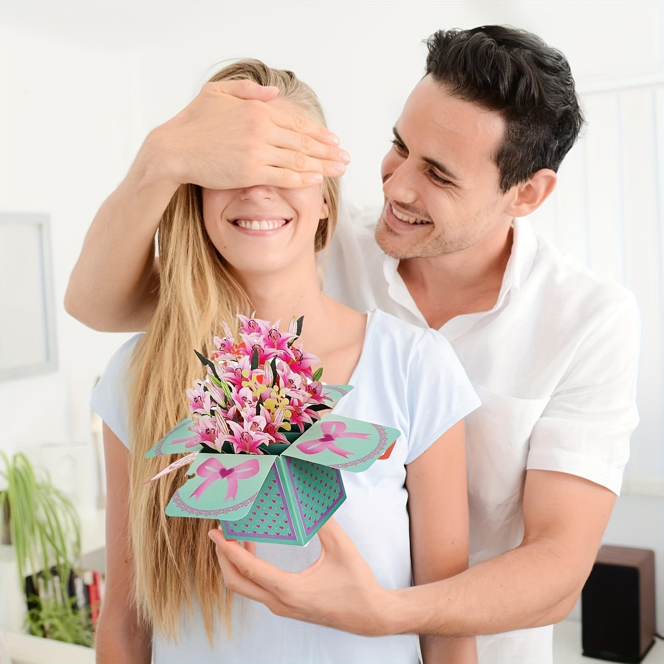 Carte Pop-Up 3D Daisy Garden 'Thinking Of You' - Cadeau Main Faite - Pour Maman, Amie, Anniversaire