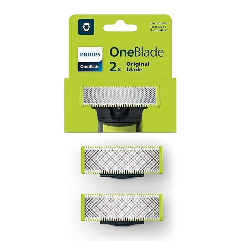 TEMU Philips Lot de 2 lames remplaçables pour rasoir Oneblade pour homme, Qp220/51 ()