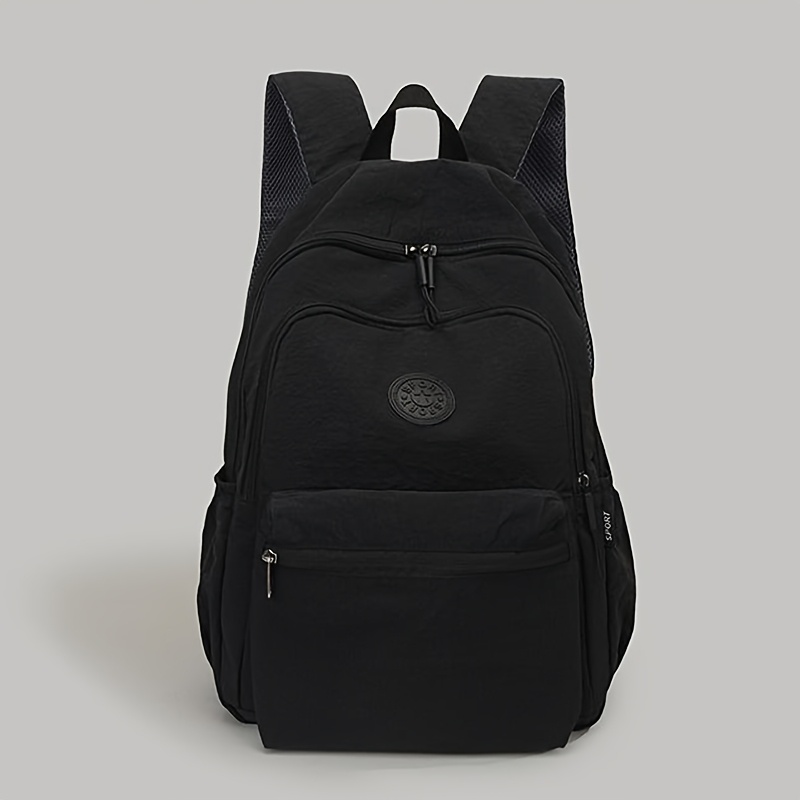 TEMU Casual Nylon Lightweight Foldable Storage Backpack, Foldable Into Small Bag, Portable Travel Bag, With Internal Pockets, Multifunctional