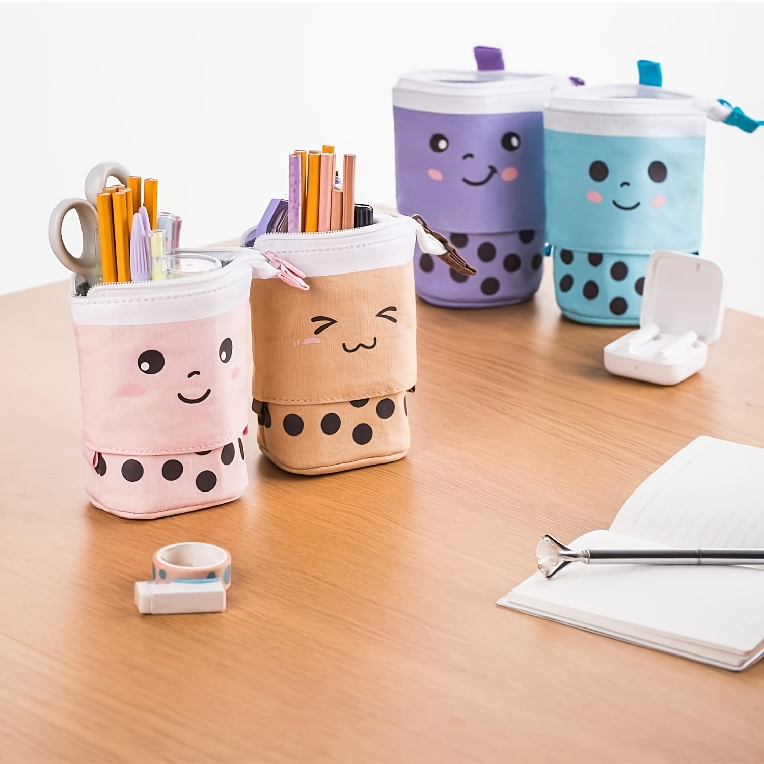 

Canvas Pencil Case - Design, Portable Storage Organizer For School Supplies
