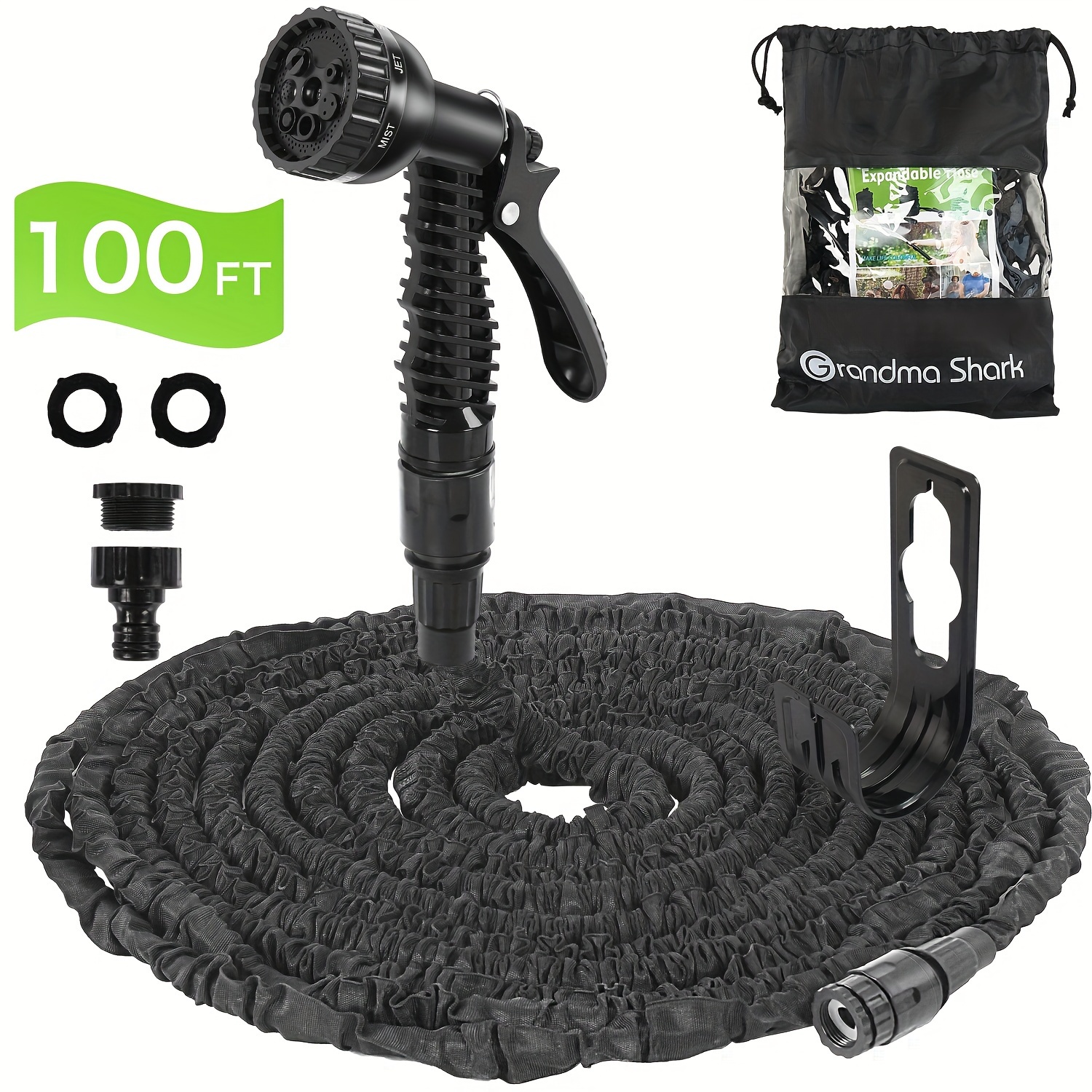 TEMU Garden Hose 50 75 Ft Hose Pipes With 7 Water Spray , Hose Pipe Spray Hosepipes For Garden, Garden Hose Reel, Magic
