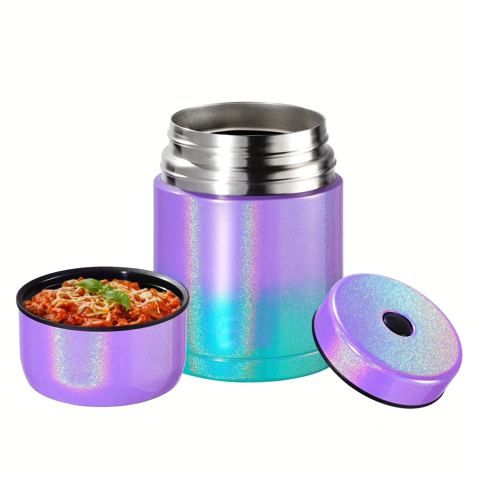 

20oz Vacuum Insulated Stainless Steel Lunch Food Containers, Wide Mouth Soup For Hot Food, Leak Proof Food Jar For School Office Travel