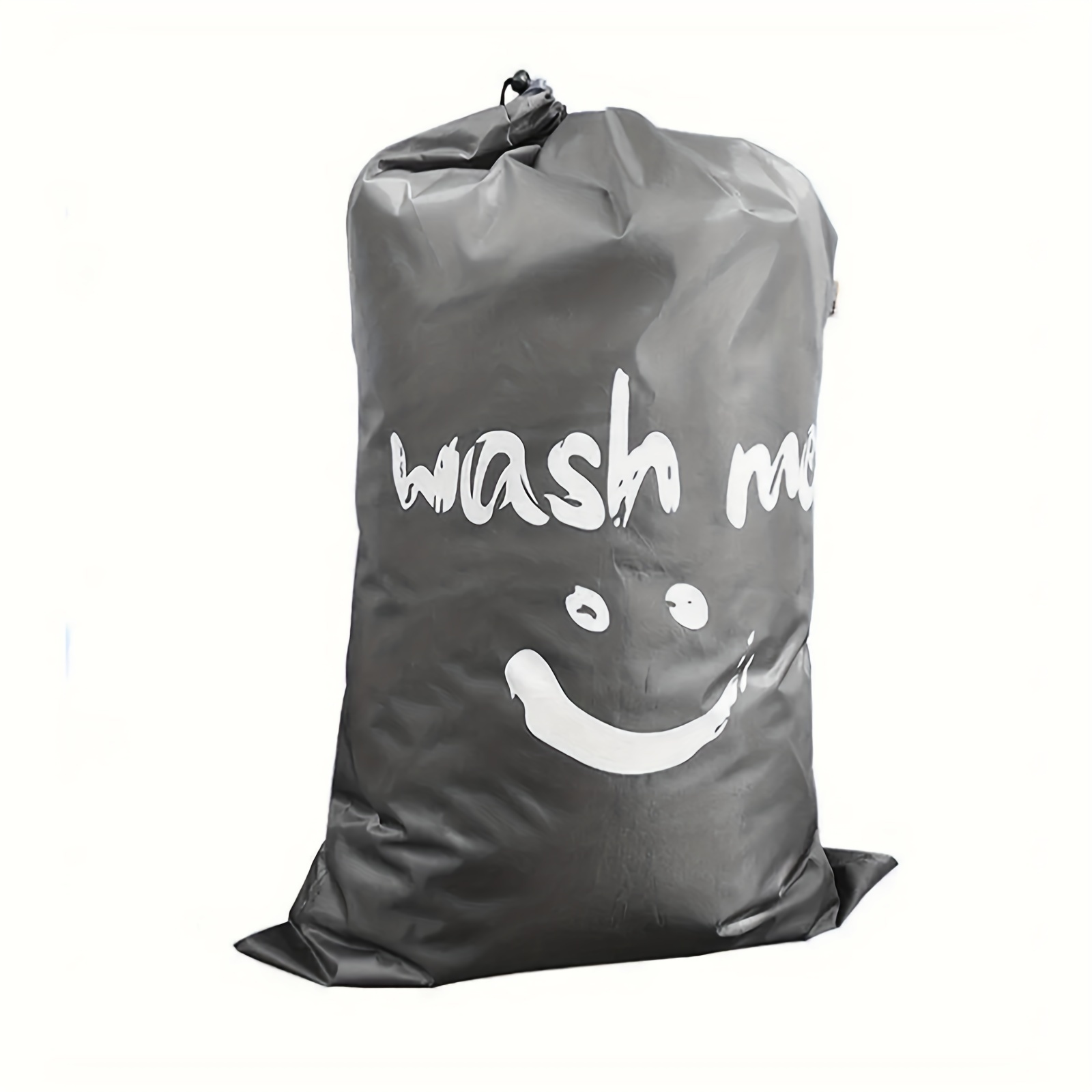 TEMU 1pc, Face Print Drawstring Laundry Bag, Fabric Drawstring Storage Bag, Tear-resistant Large Dirty Clothes Storage Bag, Machine Washable Large