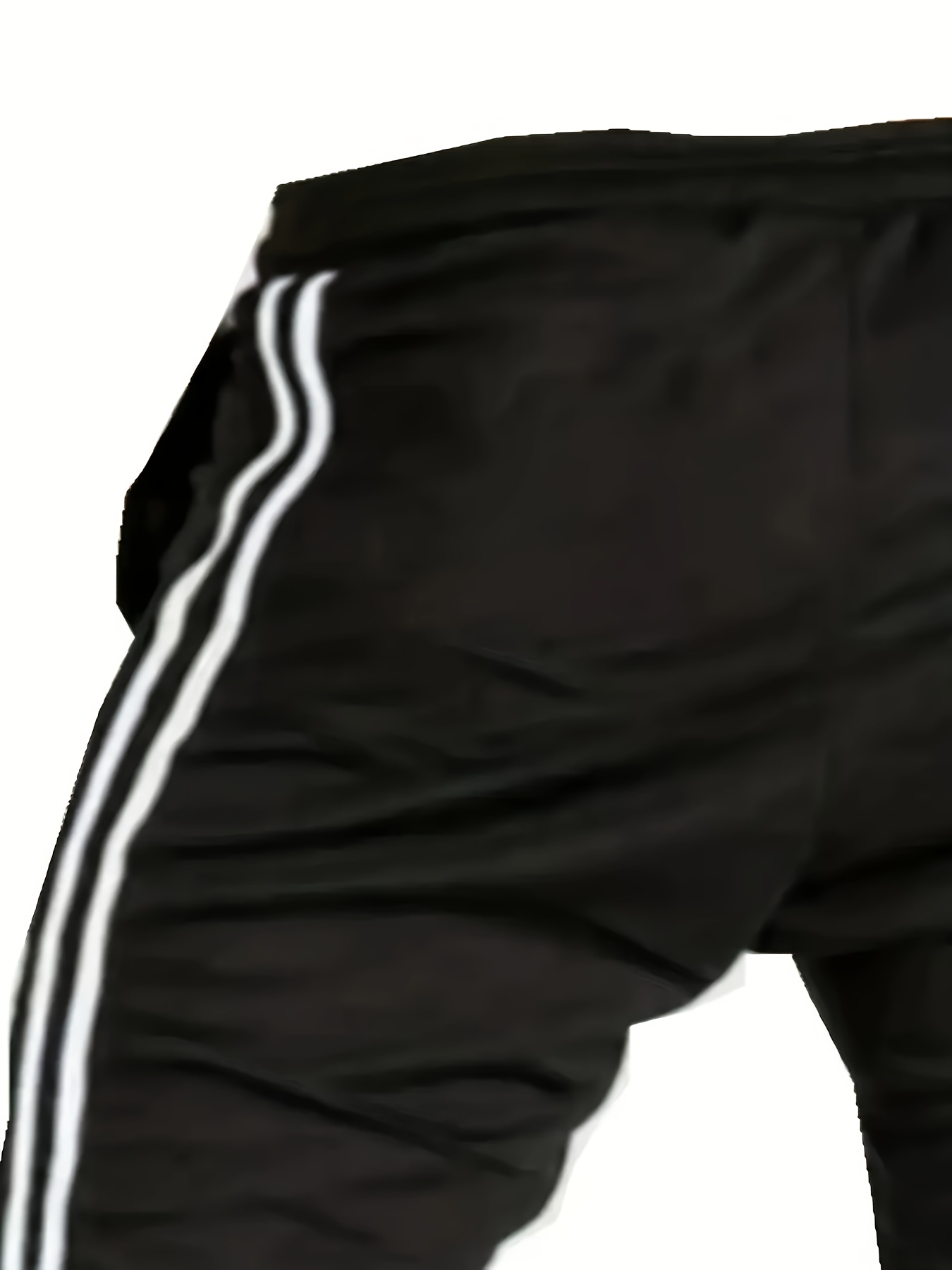 mens striped design solid joggers mens casual stretch waist Temu