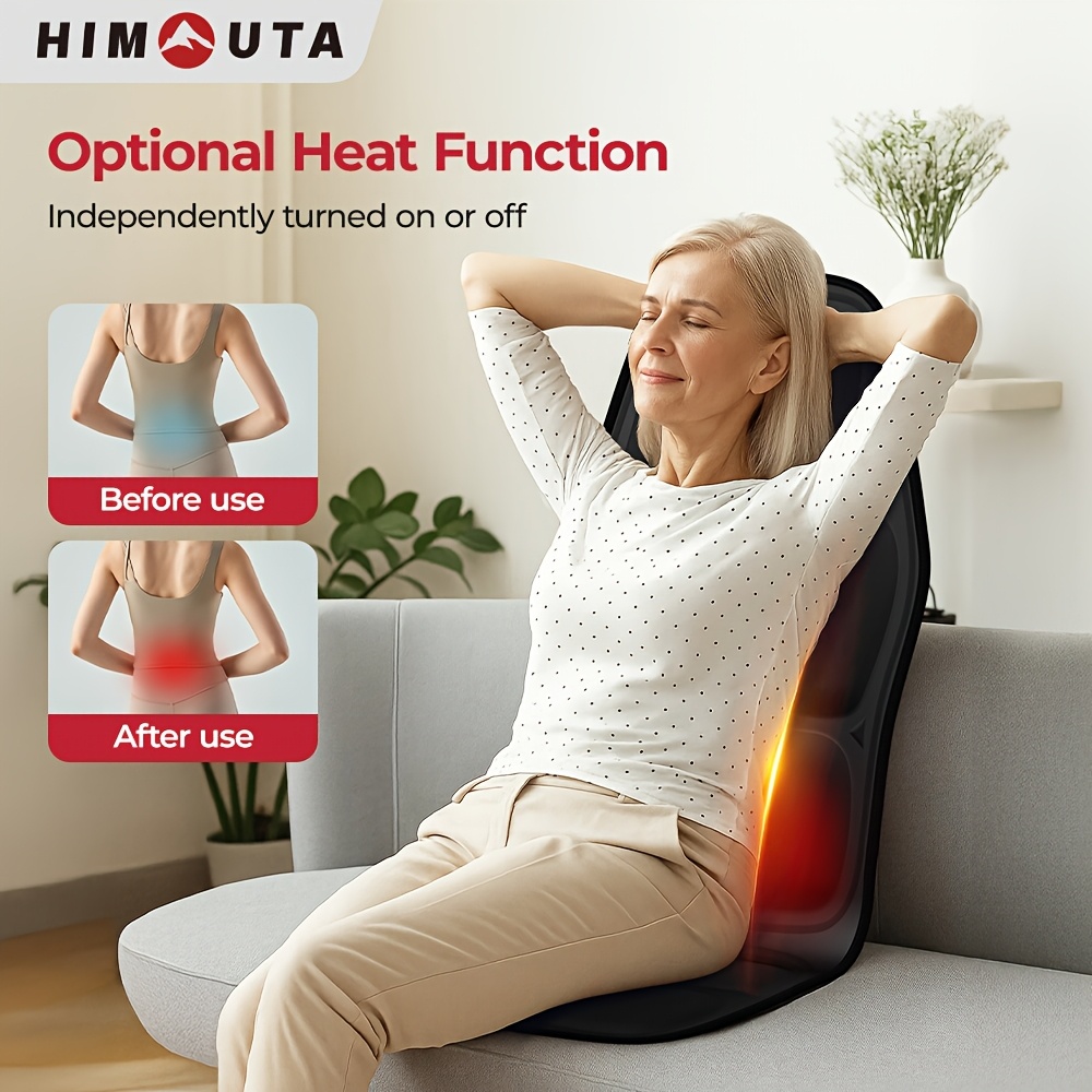 massage seat cushion with heating 7 vibration   full back massage for home office use ideal christmas birthday gift   power adapter type c plug lvd adapter Product details 5