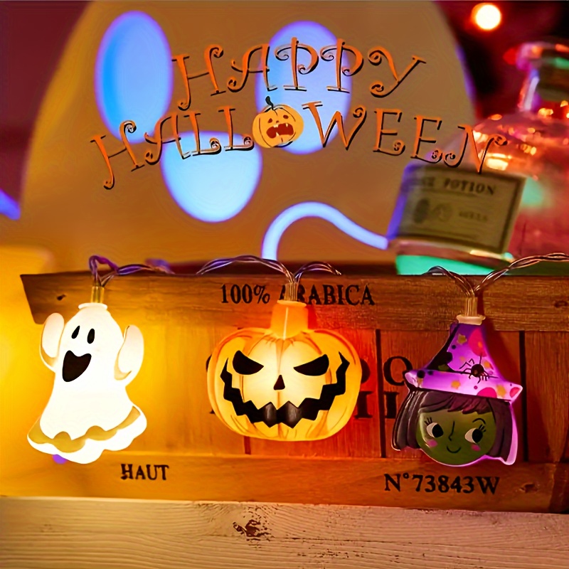 1pc LED Fairy with -like Button Control - Multi-Color Changing (Warm White, Green, Purple, Orange, Black, Yellow, , , Red, Brown, Gray, Cyan) - Indoor/ Halloween & Christmas Party Decorations - LED String with Hanging Hooks - Compatible with Pumpkins, Ghosts, Witches, Spiders, Mummies, Angels - Battery Not Included - Safe & Easy Use