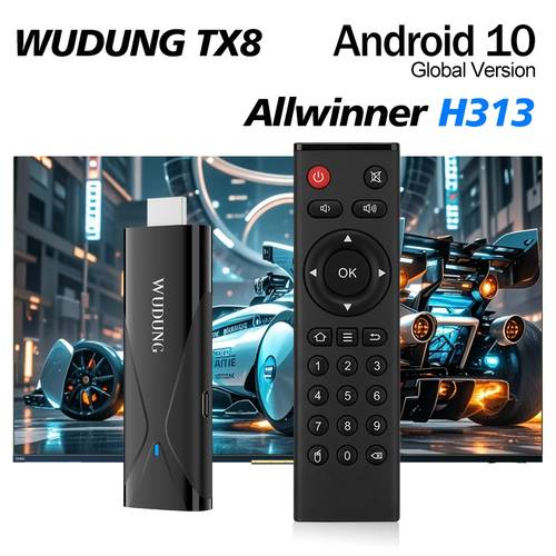 original wudung tx8 smart tv box 10 tv stick h313 2gb 16gb 2 4g wifi 4k mini tv dongle set top box media player