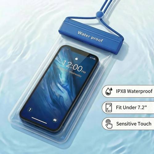 phone pouch case 1 lock heavy duty ipx8 water proof cell phone dry bag for beach gift protector for iphone 17 16 15 14 13 12 11 pro air 4 7
