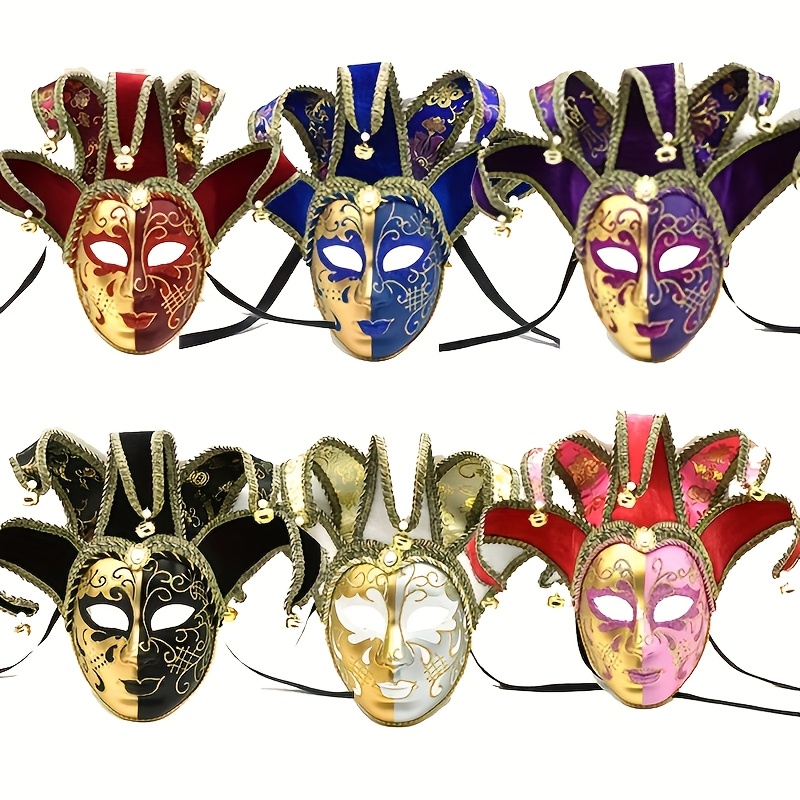 Colorful Painted Yin And Yang Halloween Party Masks, Venetian Performance Masks