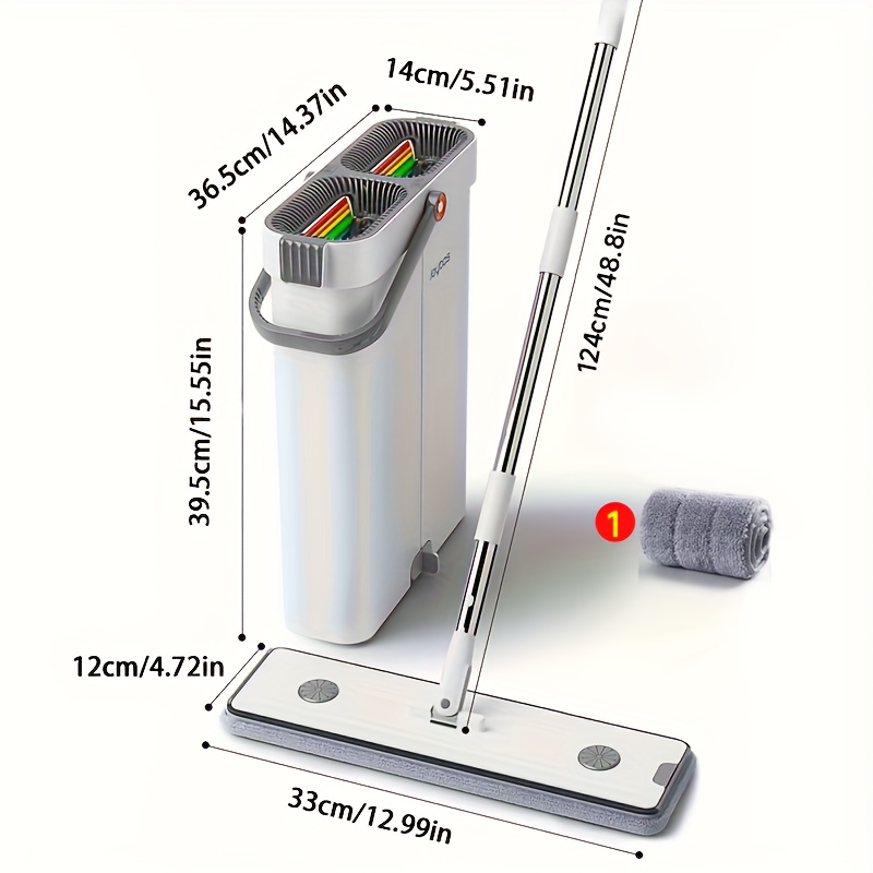 TEMU Mop + Bucket + Matching Cloth Set, Floor Cleaning Tools, Cleaning Supplies, Cleaning Tools