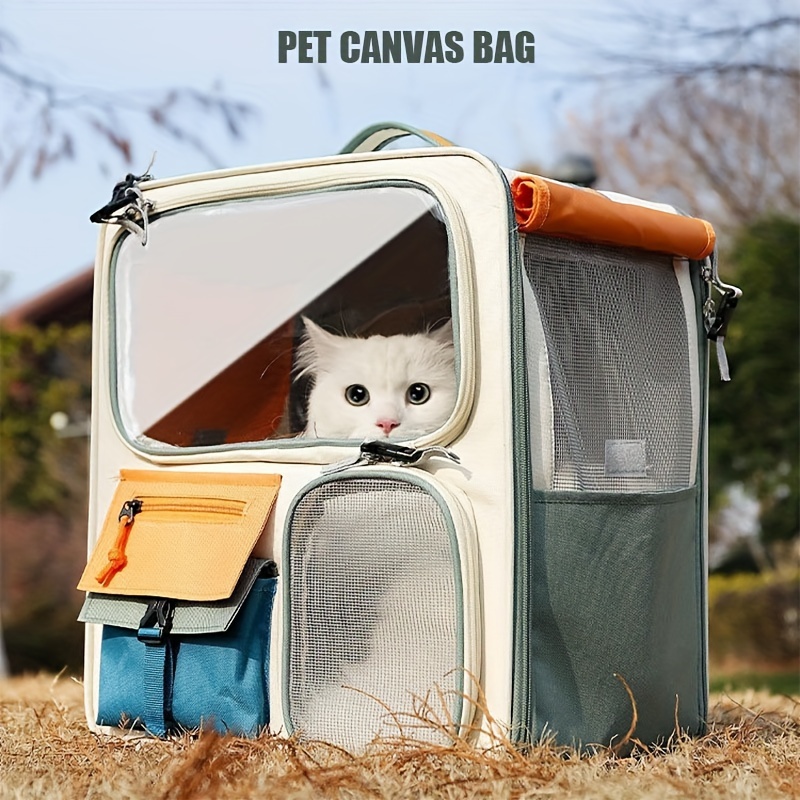 

Cat Bag, Portable Cat Backpack, Pet Backpack, School Bag, Warm Car, Artifact, Dog, Large Capacitymeasuring Cat Boxes