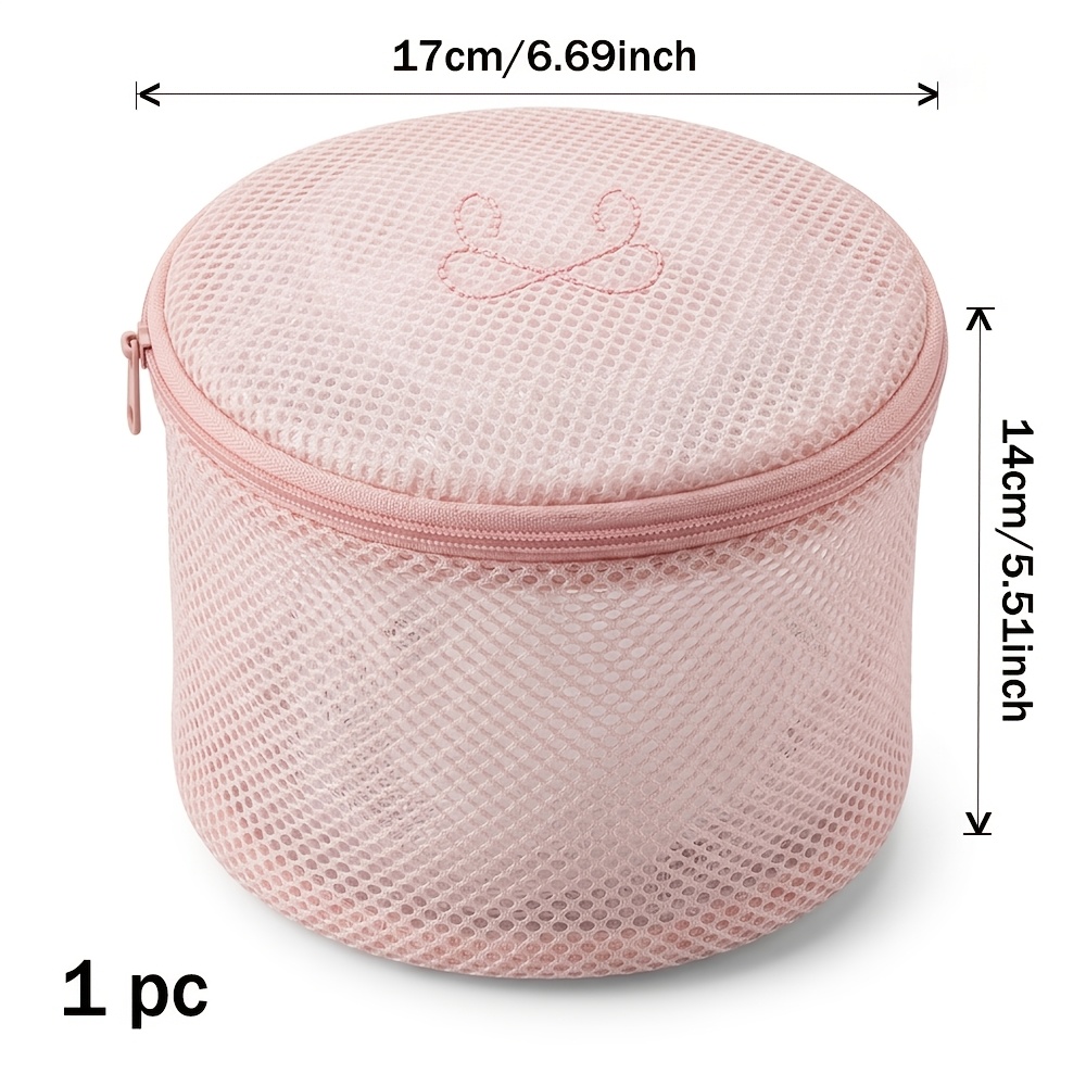 TEMU 1pc For Bra Laundry Bag For Washing Machine, Cylindrical With Support Frame And Three-layer Protection. It Cleans Thoroughly While For Your