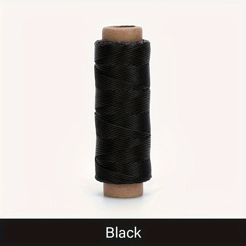 E-shop 1 Stück gewachster Lederfaden, runder Polyester-Nähfaden, Handnählinie für Lederarbeiten, DIY-Armbandfaden, Reparaturschnur