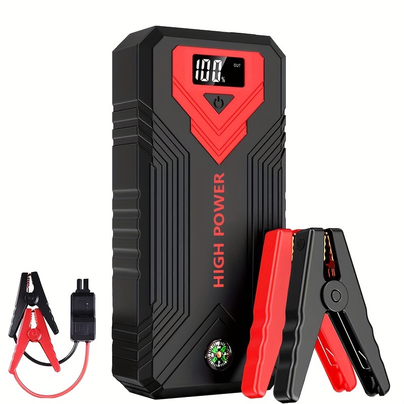 12v 600a Car Jump Starter Emergency Battery Booster Quick Start Power Bank  With Led Flashlight Charger For Phone - Automotive - Temu
