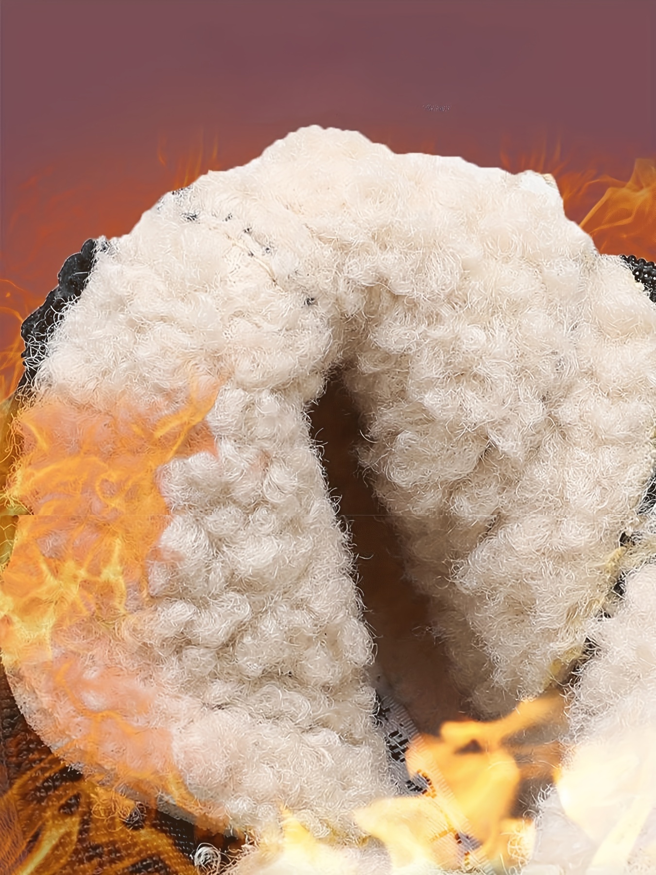 womens winter boots slip on flat heel ankle boots with cushioned insole non slip eva sole cozy fleece lined cold weather shoes for moms office Product details 3