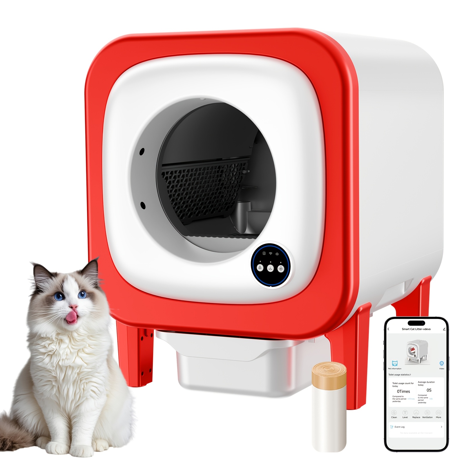 self cleaning cat litter box large automatic cat litter box - Temu