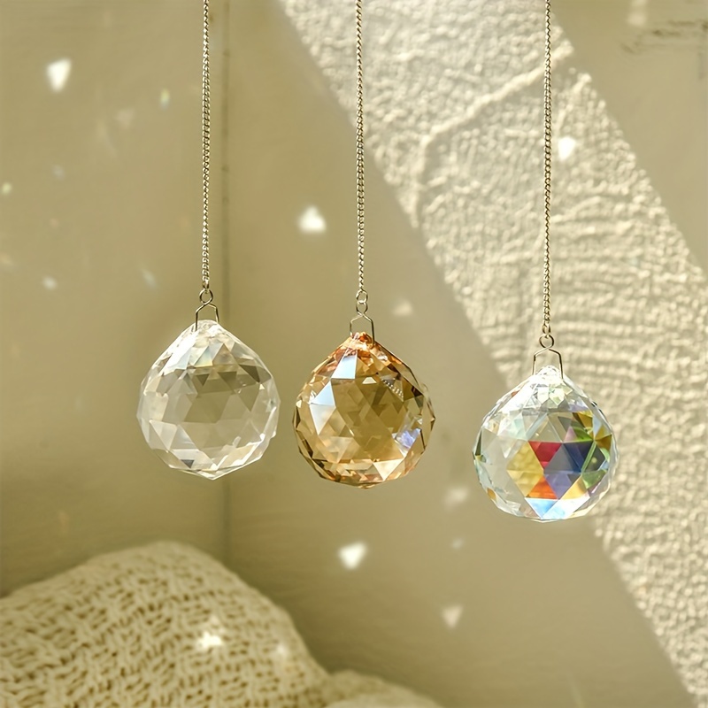 

Unici Crystal Suncatcher Prism Ball - Feng Shui Window Hanging Pendant 40mm For Rainbow Catcher
