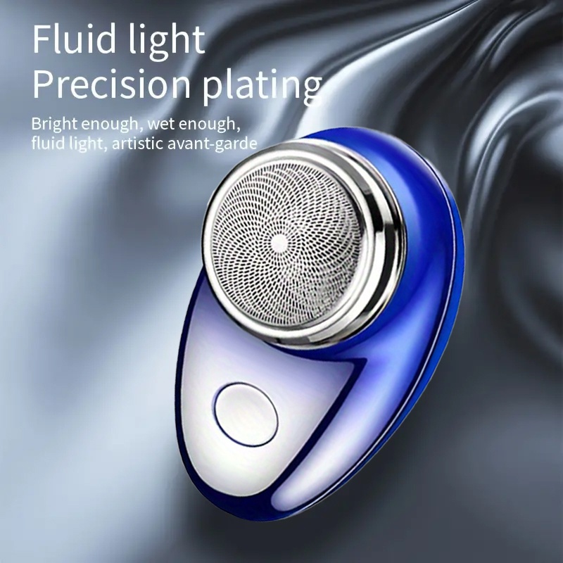 Afeitadora rotativa compacta USB recargable para hombre, con cuerpo de acero inoxidable para un afeitado suave, ideal para viajes y un gran regalo para el Día del Padre para papás y maridos