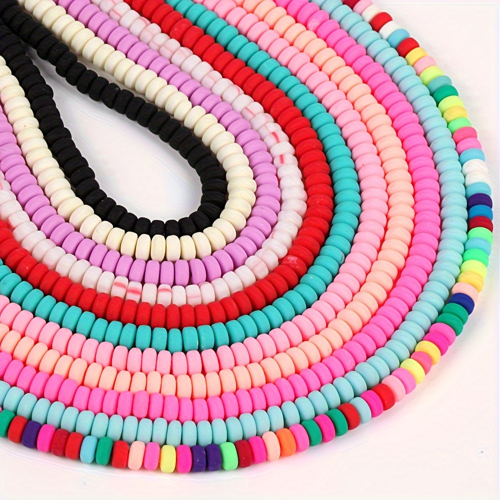 

7x3mm Soft Clay Loose Spacers Beads For Jewelry Making Diy Bracelet Necklace Accessories 15