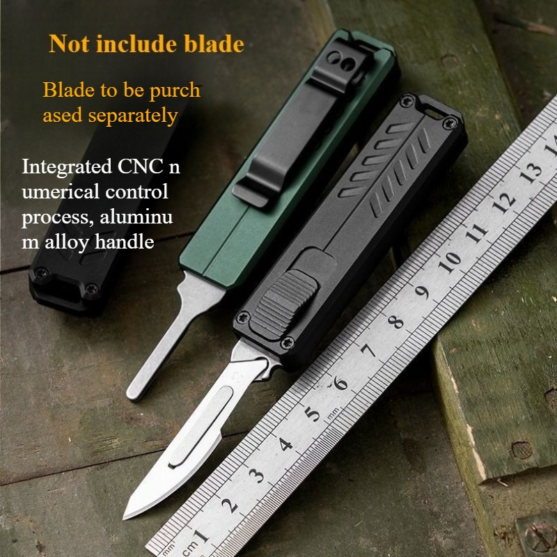   knife tool (blade not included, sold separately), compatible with no. 23 blades, cnc processed, aviation aluminum material, straight edge, paper cutter for office and   use Product details 0
