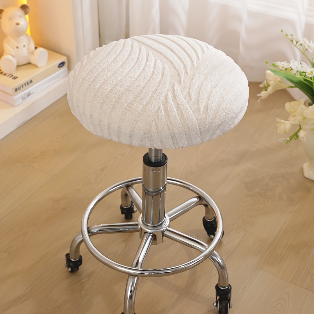 TEMU 1pc Stretchy Fleece Stool Chair Cover