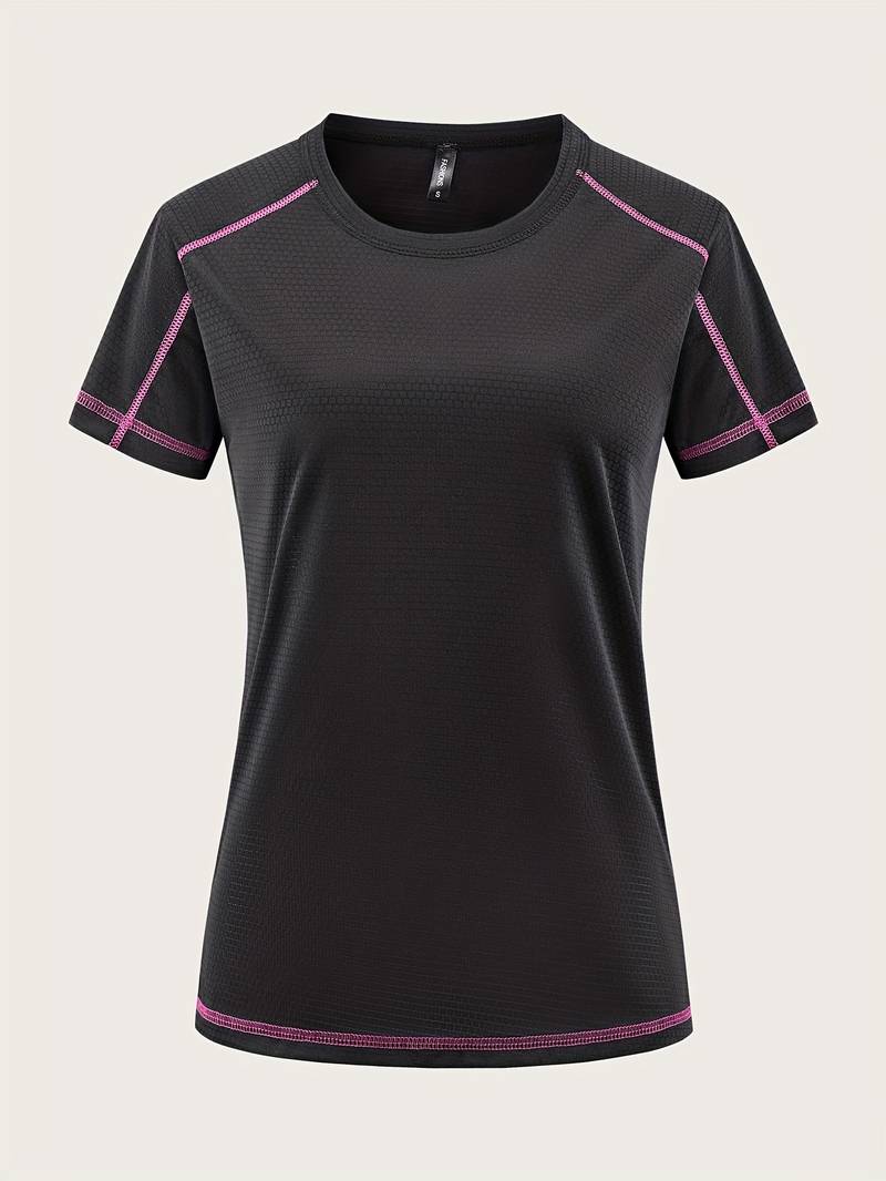 Women's Sports Shirt Short Sleeve Tight Fit Soft Breathable Running