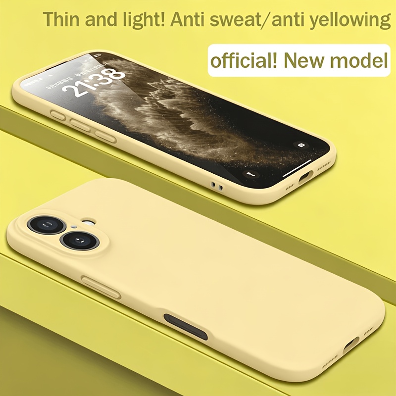 TEMU Phone Case - Easy And Premium Solid Color Suitable For Iphone Phone Protective Case, 16pro New Model, 15 All Inclusive Anti Fall, 14pro Soft, 13