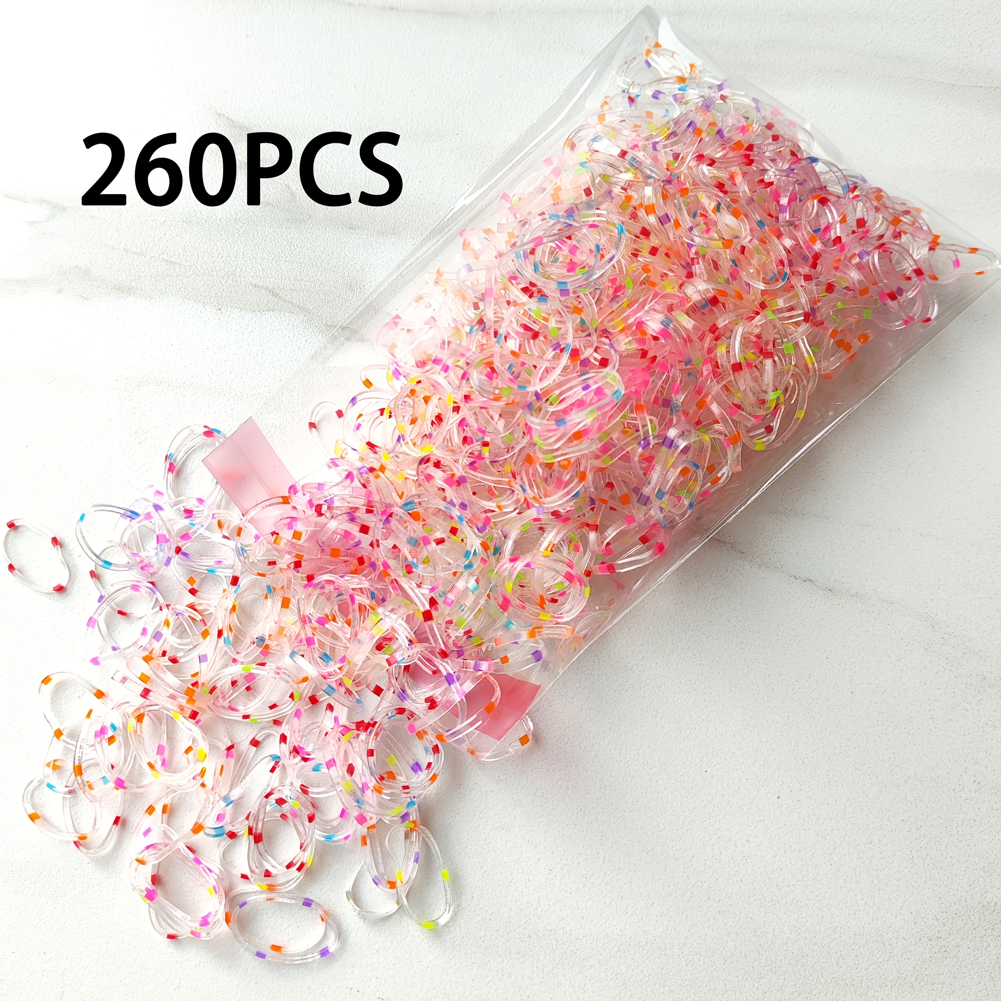 Image of 260/560/1250pcs High Elasticity Hair Ties, Small Size Hair Style Fixing Elastic Hair Bands, Unisex Elastic Hair Rings For , Suitable For Hairdressing Design, Hair Rings, Additions