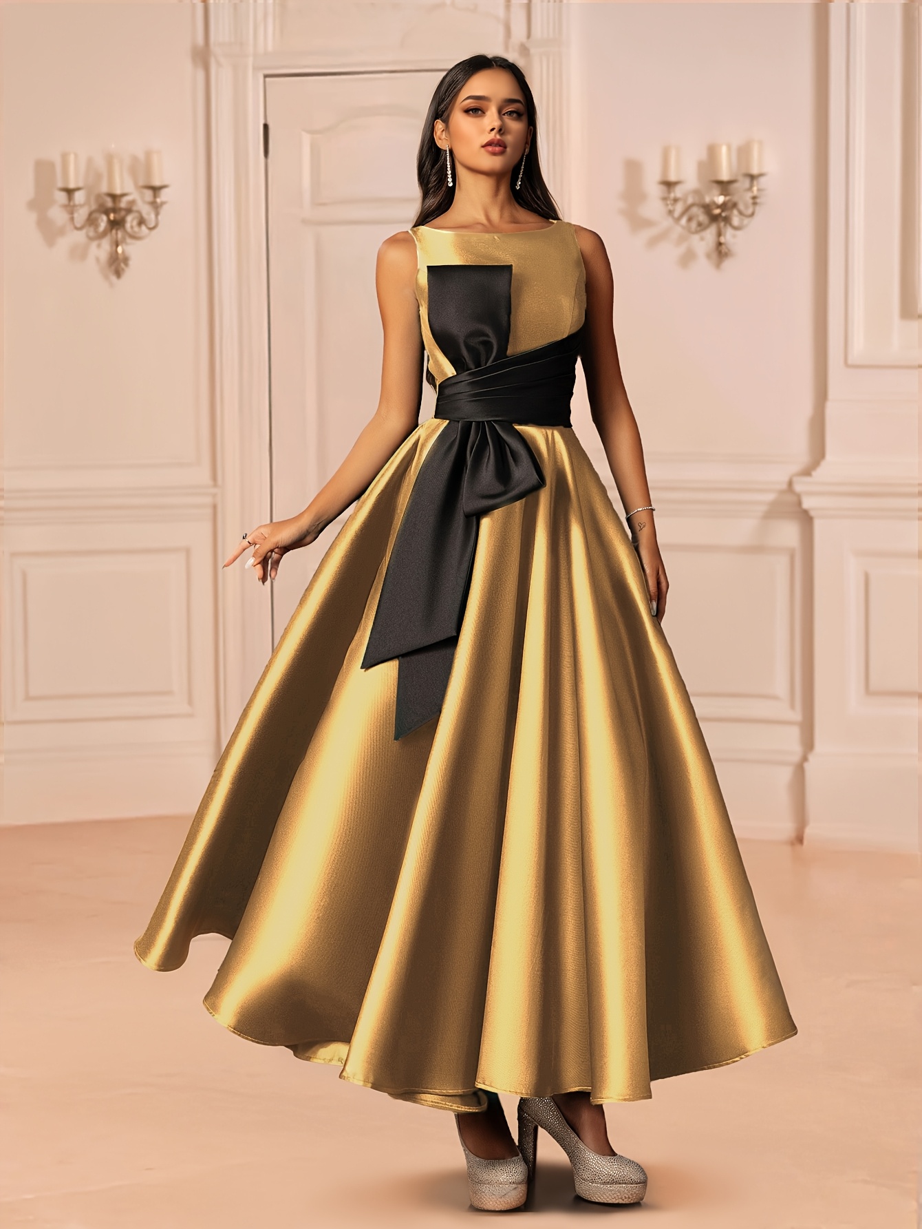 slim fit dress slacks Stay Golden Midi Dress main image 1