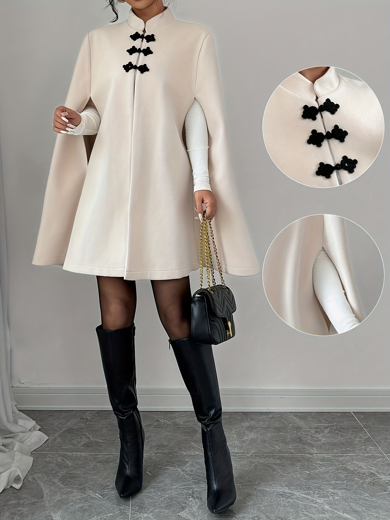 women cape coat sold on Temu United States