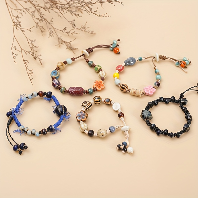 Women's Ceramic Braided Bracelet Adjustable Unique Creative Gift