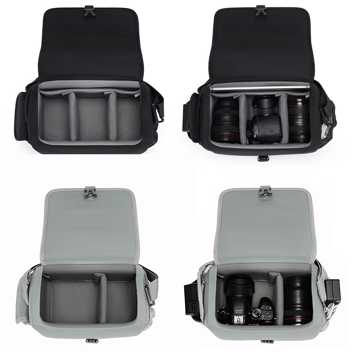   borsa per attrezzatura fotografica adatta per  , nikon, sony,  , ecc. disponibile   colori - borsa per fotocamera - materiale resistente, tracolla regolabile, scomparti per obiettivi, può contenere 2 o 3 obiettivi Dettagli dell'articolo 5